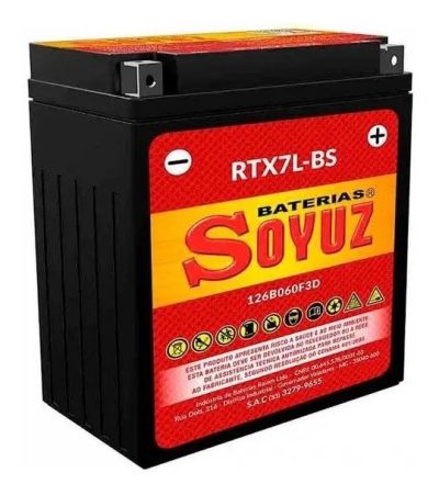 Bateria Soyuz Moto 6ah Rtx7l-bs Cb 300/fazer 250/falcon